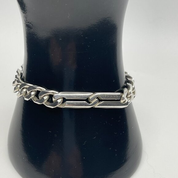 GUCCI Infinity Knot Chain Bracelet Sterling Silver 925 - Preowned - Picture 1 of 11